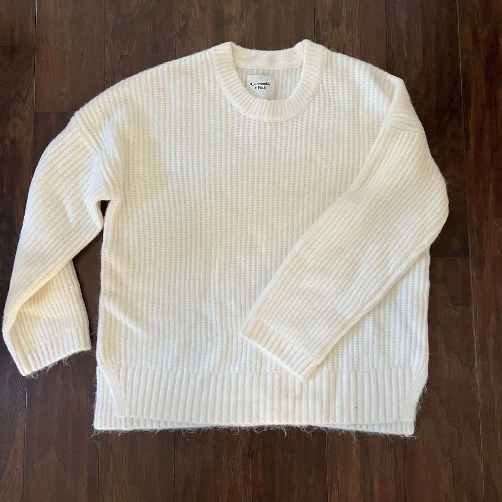 White Abercrombie Sweater
